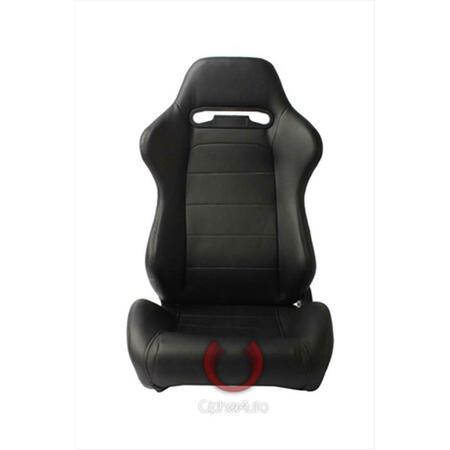 CIPHER CPA1013 Black Synthetic Leather Racing Seats- Sold as a Pair CPA1013PBK